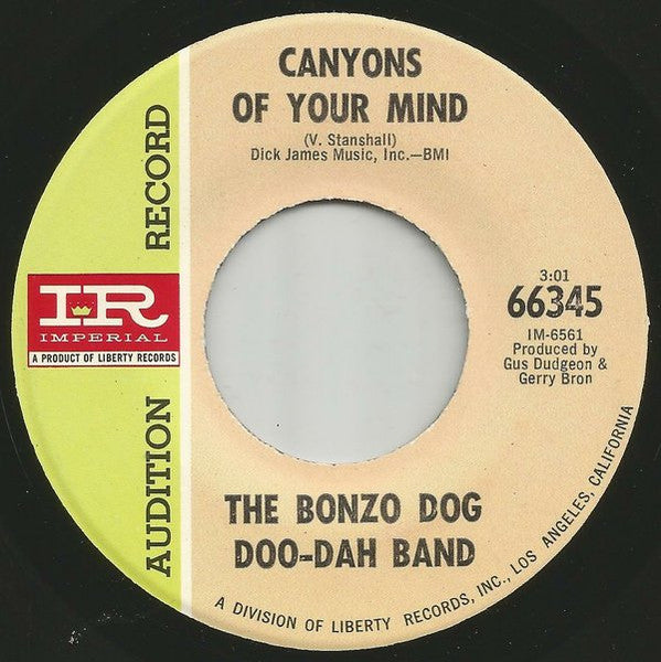 Bonzo Dog Doo-Dah Band : I'm The Urban Spaceman (7", Single, Promo)