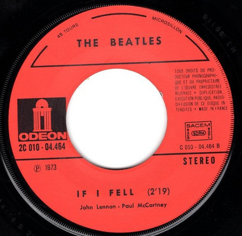 The Beatles : And I Love Her / If I Fell (7", Single, Pic)