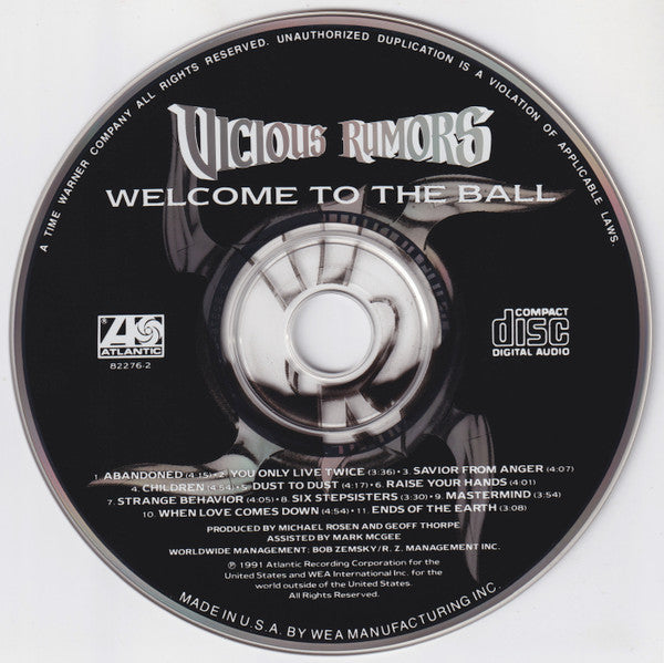 Vicious Rumors : Welcome To The Ball (CD, Album)