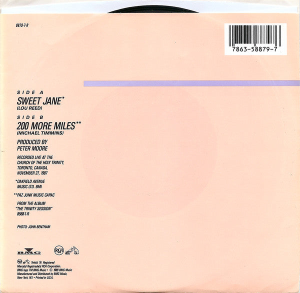 Cowboy Junkies : Sweet Jane (7", Single)
