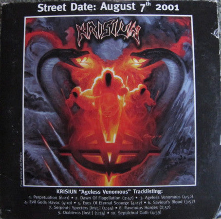 Krisiun : Ageless Venomous (CD, Album, Promo)