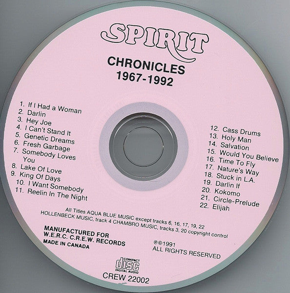 Spirit (8) : Chronicles 1967-1992 (CD, Comp)