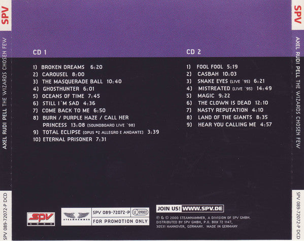 Axel Rudi Pell : The Wizards Chosen Few (2xCD, Comp, Promo)