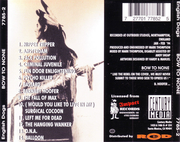 English Dogs : Bow To None (CD, Album, RE)