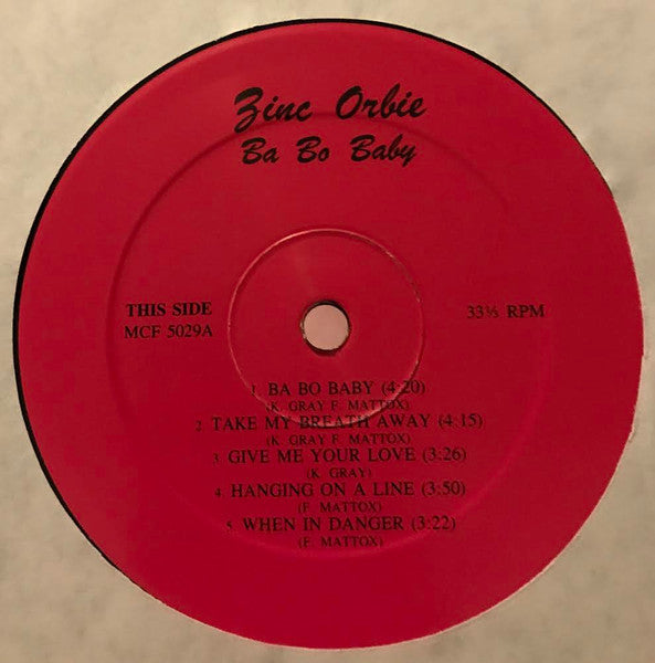 Zinc Orbie : Ba Bo Baby (LP, Album)