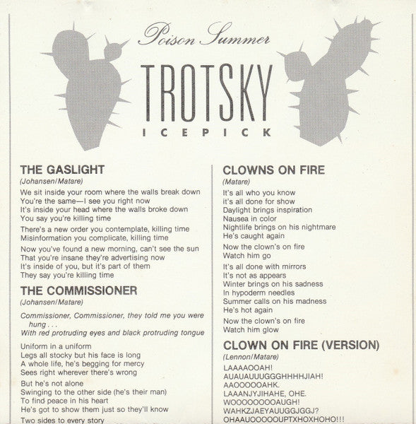 Trotsky Icepick : Poison Summer (CD, Album)