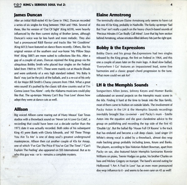 Various : King's Serious Soul Vol. 2: Counting Teardrops (CD, Comp)