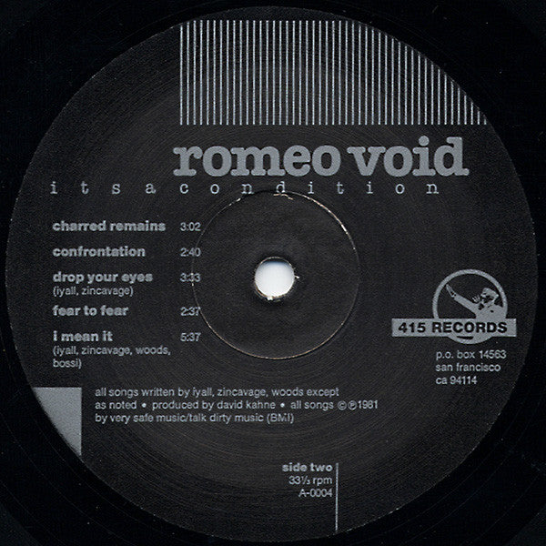 Romeo Void : Itsacondition (LP, Album)