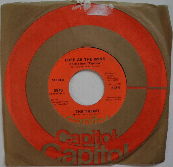 The Trend (5) : Free As The Wind (7", Single)
