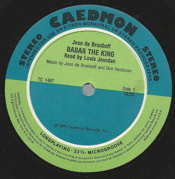 Louis Jourdan : Reads Babar The King And Babar And Zephir (LP, Album)
