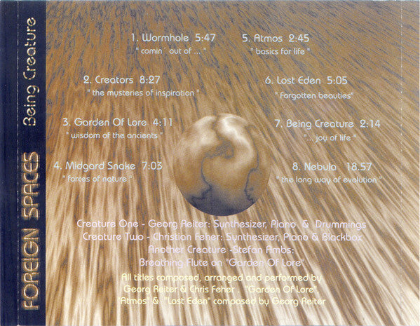 Foreign Spaces : Being Creature (CD, Album)