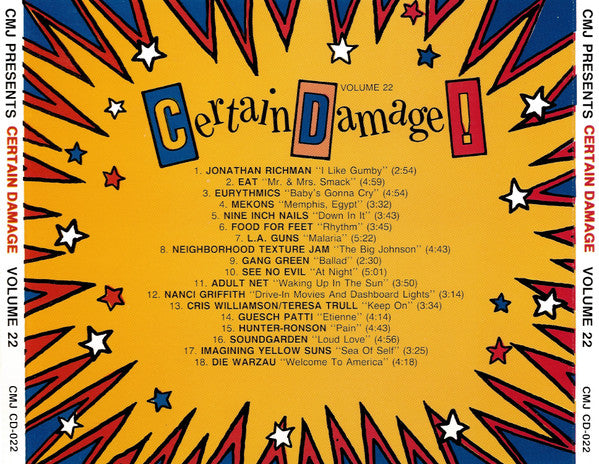 Various : CMJ Presents Certain Damage! Volume 22 (CD, Comp, Promo)