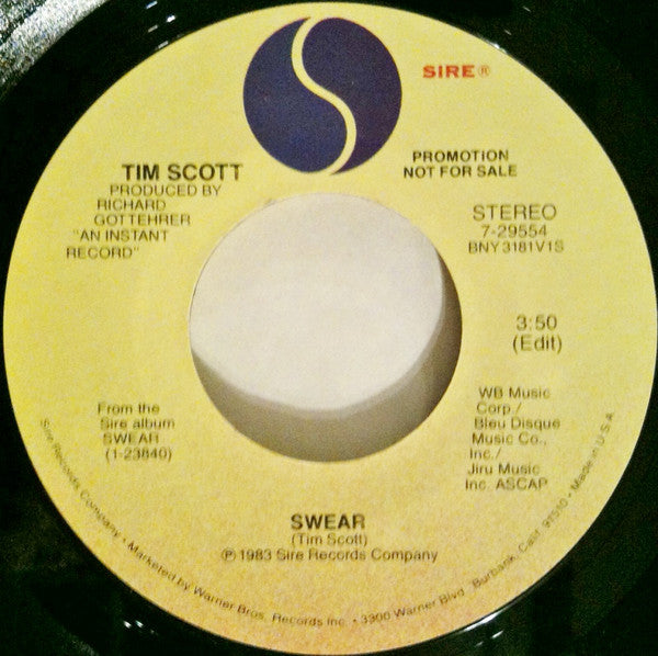 Tim Scott McConnell : Swear (7", Single, Promo)