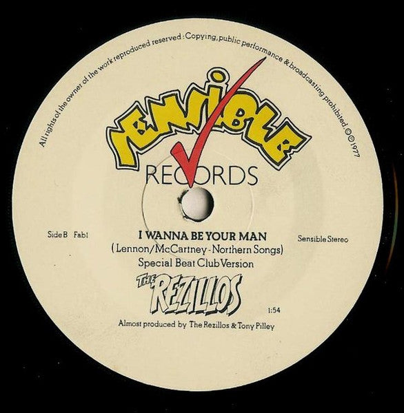 The Rezillos : I Can't Stand My Baby / I Wanna Be Your Man (7", Single, Sol)