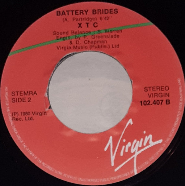 XTC : Towers Of London (7", Single)