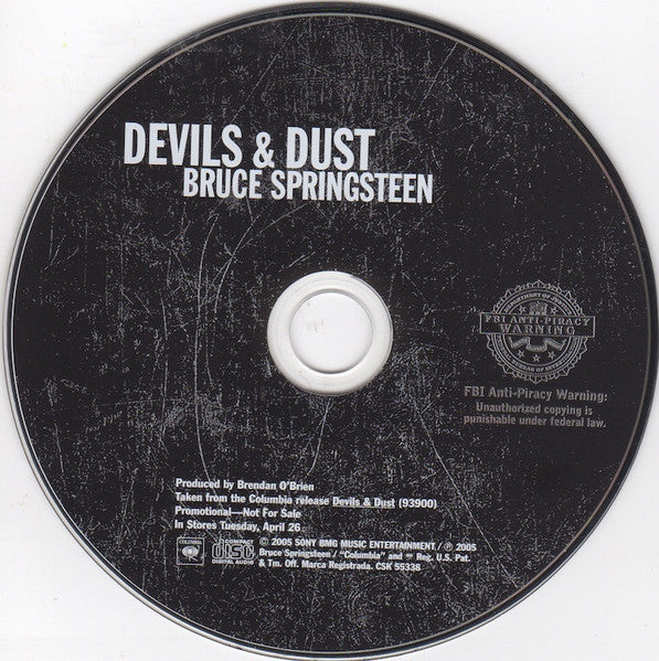 Bruce Springsteen : Devils & Dust (CD, Single, Promo, Car)