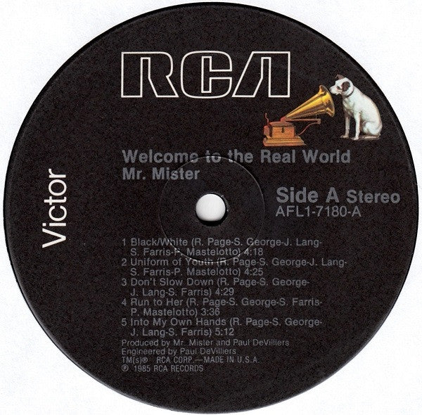 Mr. Mister : Welcome To The Real World (LP, Album, RE)