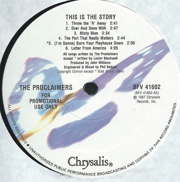 The Proclaimers : This Is The Story (LP, Album, Promo)