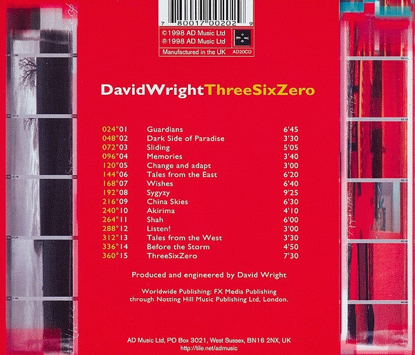 David Wright (2) : ThreeSixZero (CD, Album)