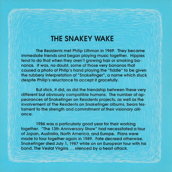The Residents : The Snakey Wake (CD, Ltd, 1st)
