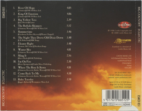 Big Country : Eclectic (CD, Album, RE)