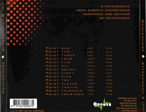 Hemisphere : Attachment X (CD, Album)