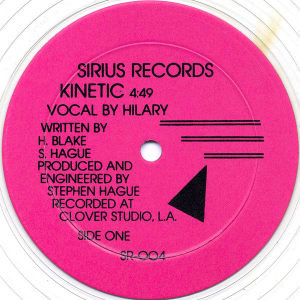 Hilary (3) : Kinetic (12", Single, Ltd, Cle)