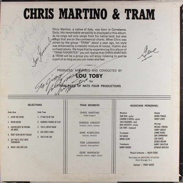 Chris Martino & Tram (4) : Chris Martino & Tram (LP, Album)