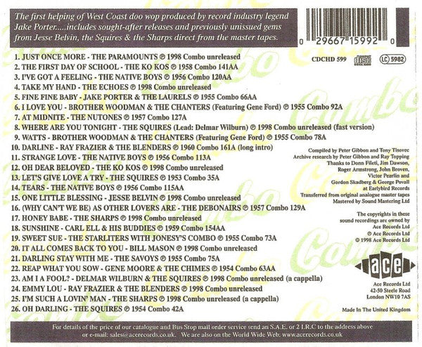 Various : Combo Vocal Groups Volume 1 (CD, Comp)
