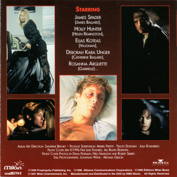 Howard Shore : David Cronenberg's Crash - Original Motion Picture Soundtrack (CD, Album, RP)