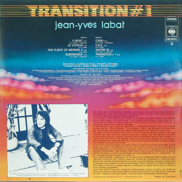 Jean-Yves Labat : Transition # 1 (LP, Album)
