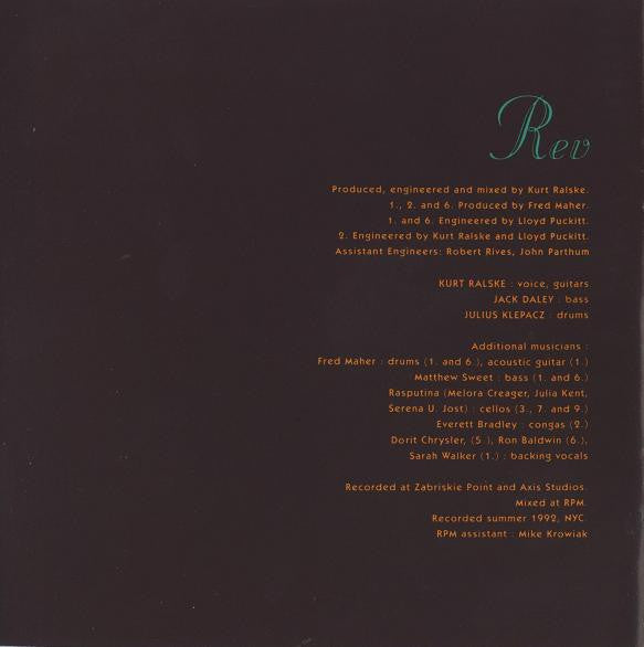 Ultra Vivid Scene : Rev (CD, Album + CD, Maxi, Promo)