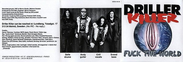 Driller Killer : Fuck The World (CD, Album)