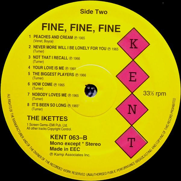 The Ikettes : Fine Fine Fine (LP, Comp, RE)