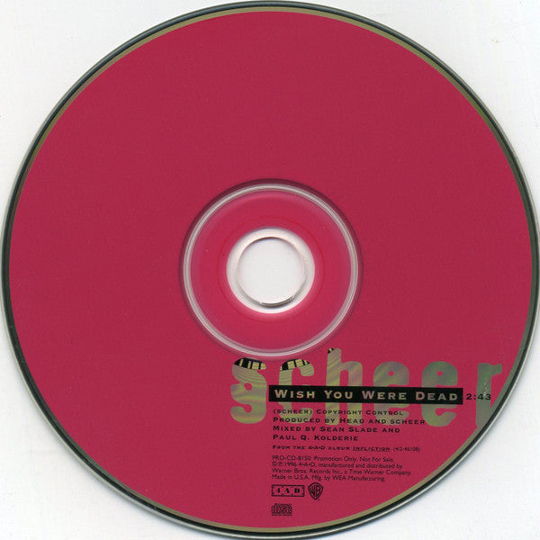 Scheer : Wish You Were Dead (CD, Single, Promo, Tou)
