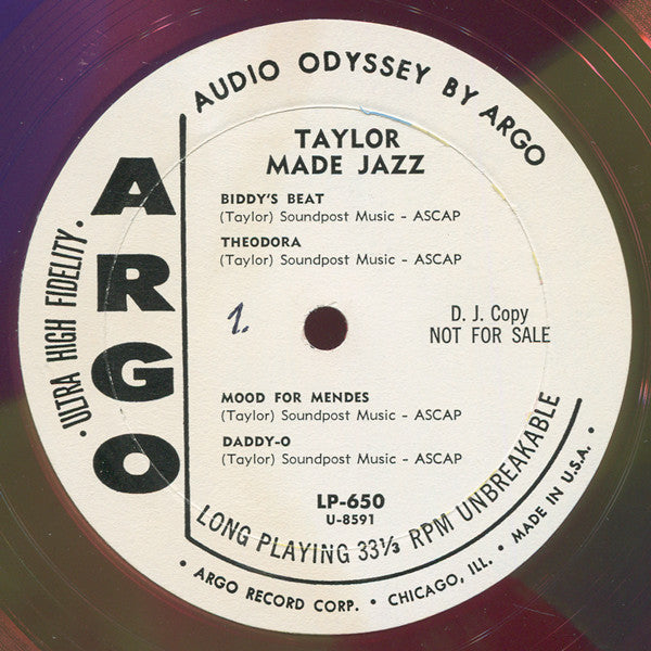 Billy Taylor : Taylor Made Jazz (LP, Album, Mono, Promo, Mul)