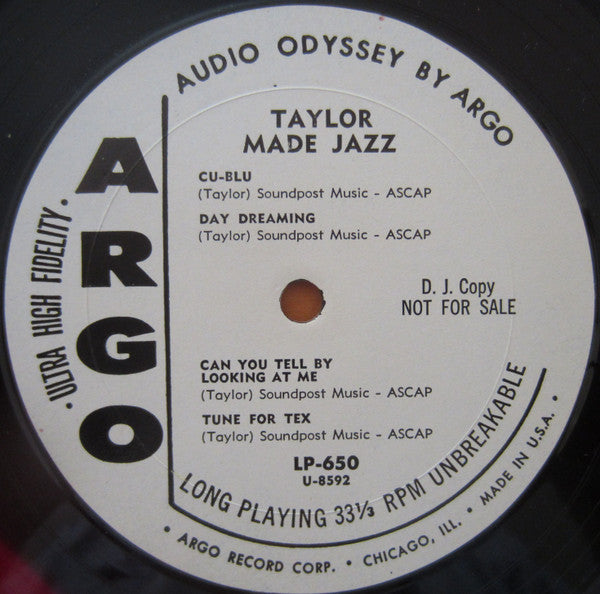 Billy Taylor : Taylor Made Jazz (LP, Album, Mono, Promo, Mul)