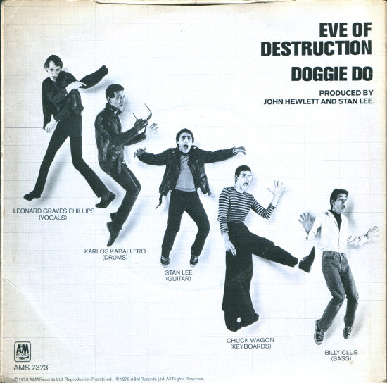The Dickies : Eve Of Destruction / Doggie Do (7", Single, Pin)
