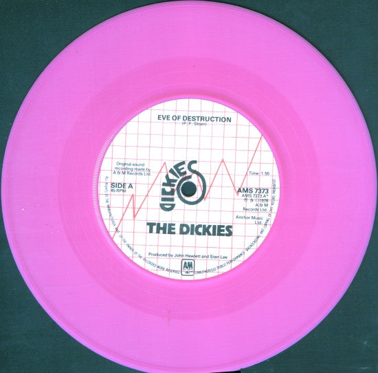 The Dickies : Eve Of Destruction / Doggie Do (7", Single, Pin)