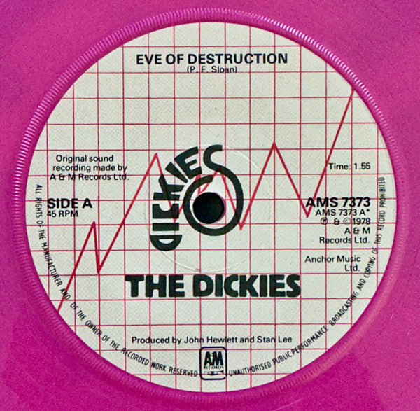 The Dickies : Eve Of Destruction / Doggie Do (7", Single, Pin)