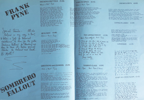 Frank Pyne : Sombrero Fallout (LP)