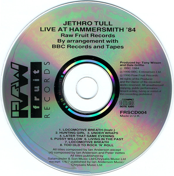 Jethro Tull : Live At Hammersmith '84 (The Friday Rock Show Sessions) (CD, Album)