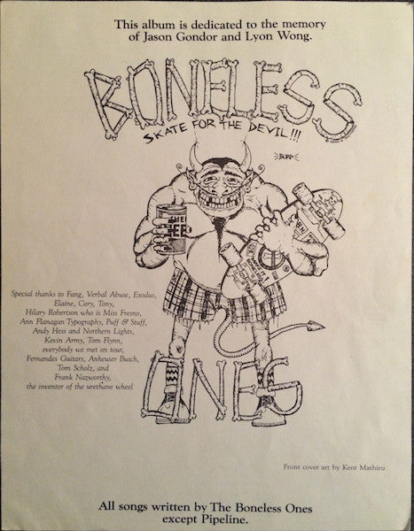 The Boneless Ones : Skate For The Devil (LP, Album)
