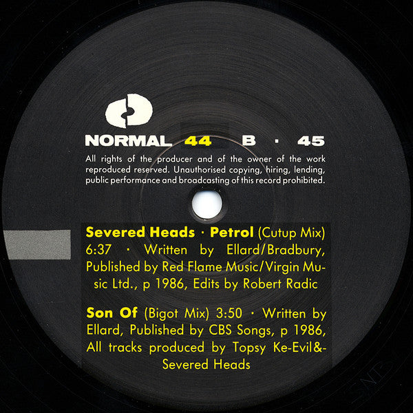Severed Heads : Petrol (12")