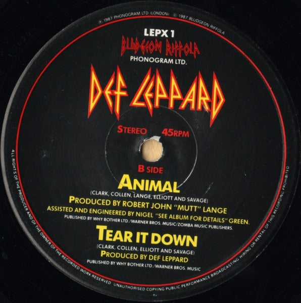 Def Leppard : Animal (12", Single)