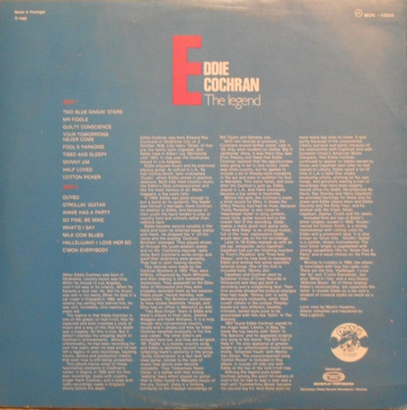 Eddie Cochran : The Legend (LP, Comp)