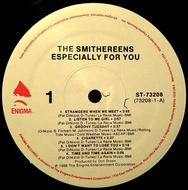 The Smithereens : Especially For You (LP, Album, Spe)
