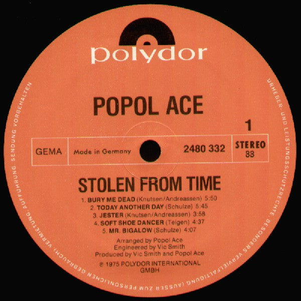 Popol Ace : Stolen From Time (LP, Album)