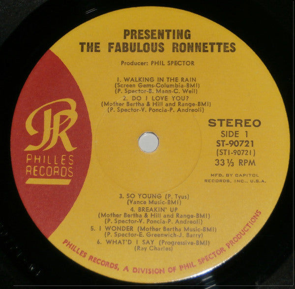 The Ronettes : ...Presenting The Fabulous Ronettes Featuring Veronica (LP, Album, Club, M/Print)