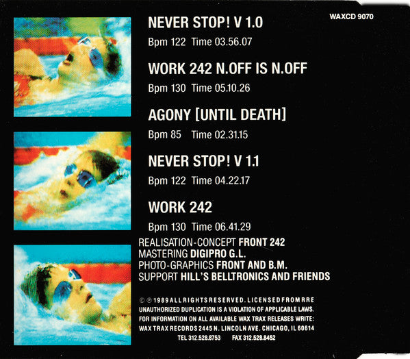 Front 242 : Never Stop! (CD, Single)